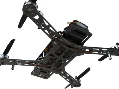 Racing Quadcopter drone FPV 3d model 3D model