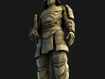 Statue of a Samurai 3D model