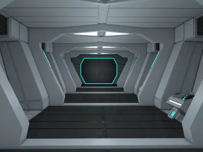 Futuristic Interior 3D model get