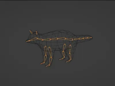 Low poly raccoon Free low-poly 3D model