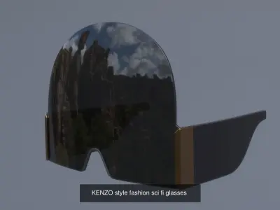 Fashion Sci fi glasses pack x3 3D Model Collection