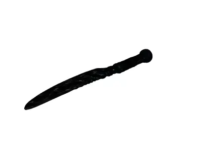 Ornate Obsidian Dagger Game Ready Low-poly 3D model