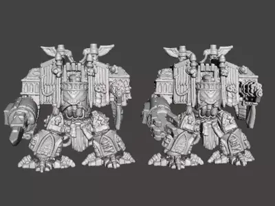 6MM SCALE VENERATED WALKING TOMBS MINIATURE MODELS SCIFI GAMES 3D print model