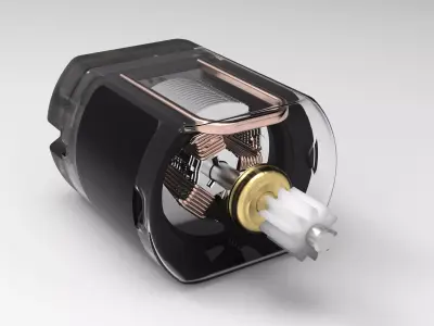 DC Electric Motor SolidWork 3D model