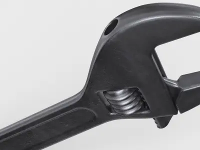 Adjustable Wrench Grainy 3D model