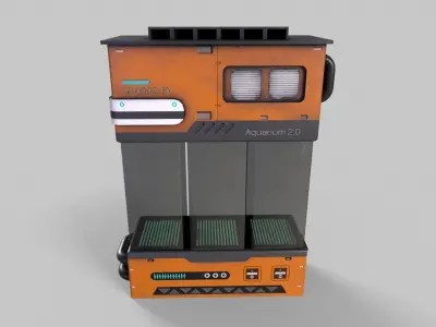 Sci-Fi Aquarium V1- 008 Low-poly 3D model
