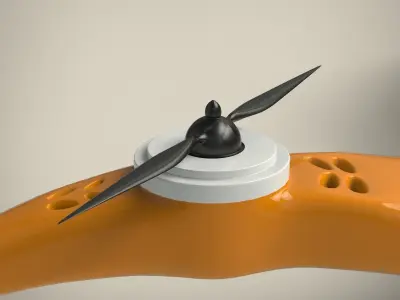 Drone orange flying 3D model