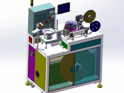 Small product packaging machine Low-poly 3D model