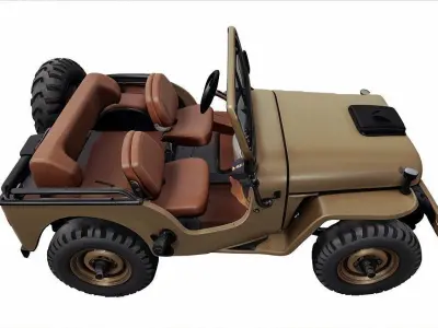 Rugged Off Road Jeep 3D Model Low-poly 3D model