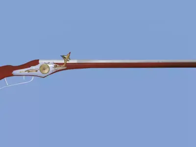 16th Century Wheellock Rifle 3D model