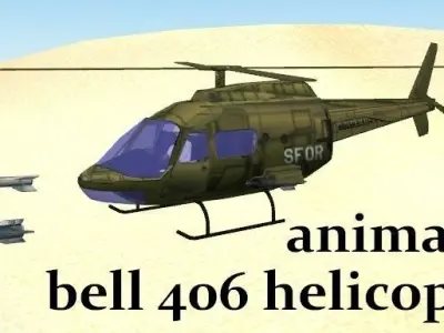 Bell 406 Helicopter 3D model