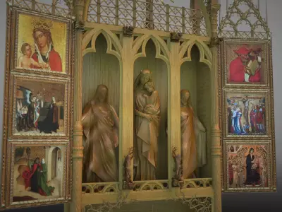 Gothic altar 3D model