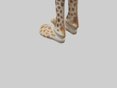 Giraffe Hooves Low-poly 3D model