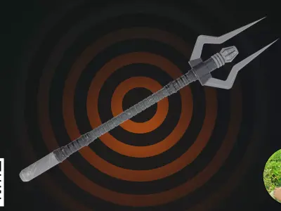Tactical Fantasy Blade  Polearm Collection 3D model