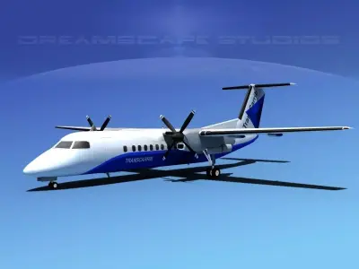DeHavilland DHC-8-Q300 Trans Carribean 3D model