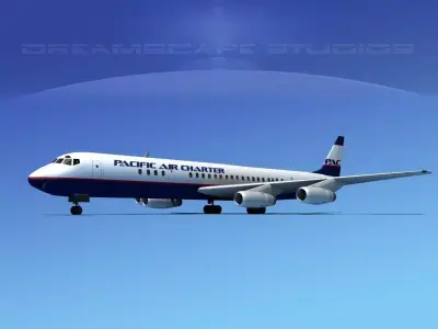 Douglas DC-8-63 Pacifc Charter 3D model