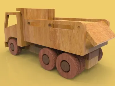 WOODEN TRUCK 3D model