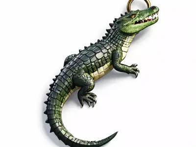 Realistic Animated Crocodile 3D Model Low-poly 3D model