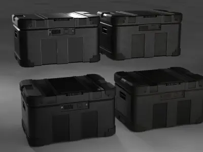 Sci-fi box Free low-poly 3D model
