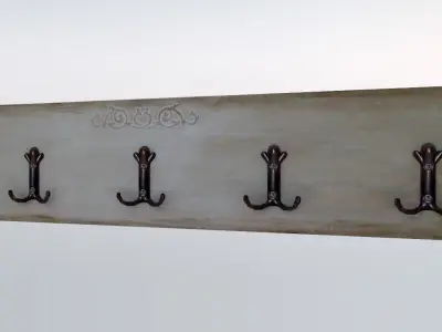 Clothes hanger - rustic style Free 3D model