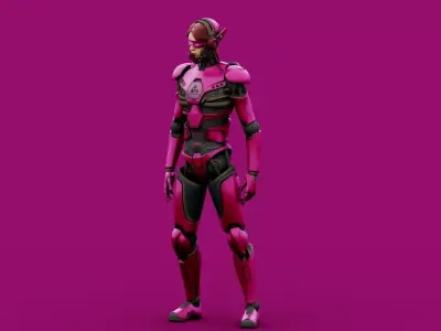 CYBORGTOPIA B-35  Rigged for Unreal Engine - Unity - MIXAMO 3D model