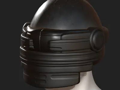 Helmet scifi fantasy futuristic military Scifi Low-poly 3D model