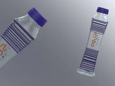 Bottle design for prototyping logo design 3D model