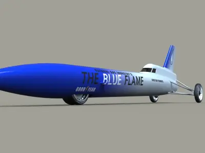 Blue Flame jet car 3D model