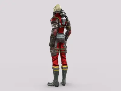 Sci-Fi Alien Character Game ready Low-poly 3D model