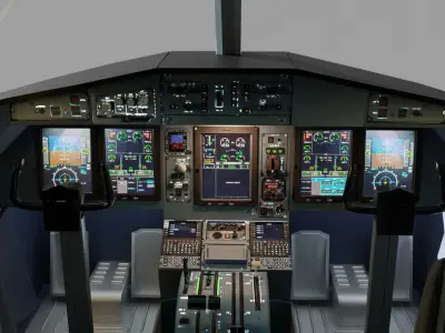 ART 72-600 Cockpit Low-poly 3D model