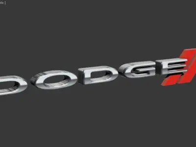 Dodge Logo Low-poly 3D model