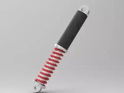 shock absorber Low-poly 3D model