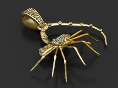  gold pendant 3D print model