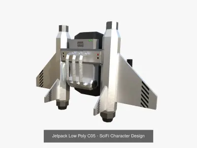 05 Jetpack Low Poly C Collection - SciFi Character Design 