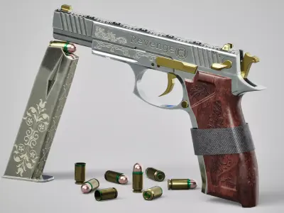 Revenge Silver Low-poly 3D model