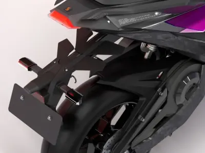 motorcycle rear fender - ZX25R style 3D model