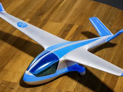 Stylized Toy Glider Low-poly 3D model