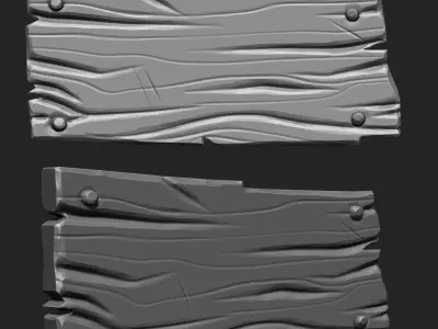 Stylized Wooden Plank IMM Brush Pack 21 in One Vol 2 3D model