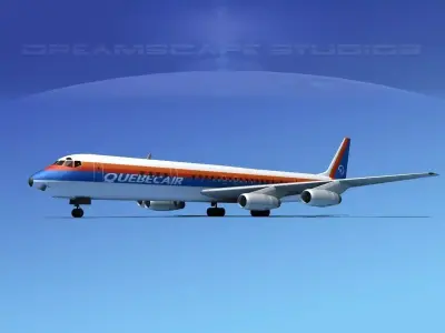 Douglas DC-8-63 Quebec Air 3D model