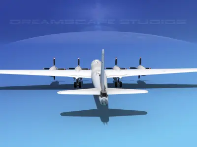 Boeing B-29 Superfortress Bare Metal 3D model