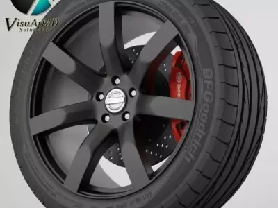 Wheel Nissan Juke R 3D model