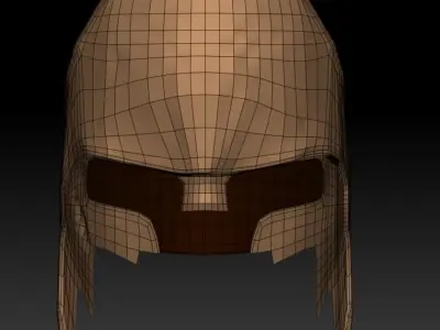 Greek Gorgon Helmet Low-poly 3D model