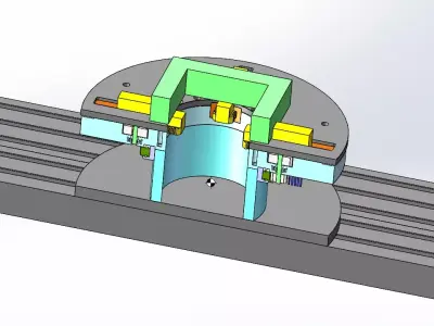 Four jaw synchronous clamping chuck 3D model