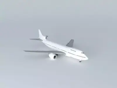 Template Boeing 747 300 Tri jet Free 3D model