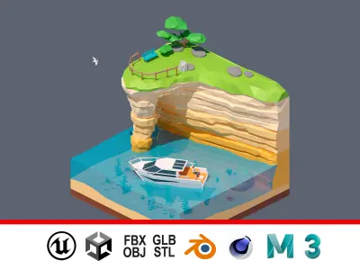 land 92A Low-poly 3D model