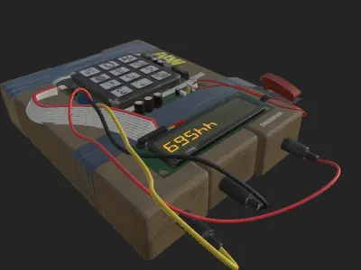 C4 Bomb CSGO Low-poly 3D model