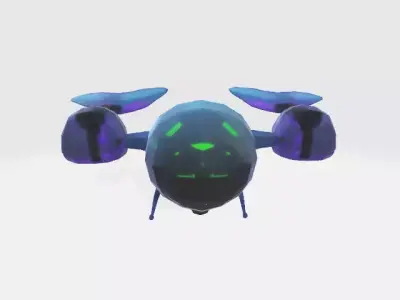 Alien drone  Low-poly 3D model