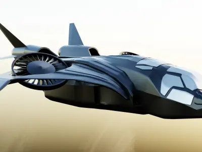 Marvel Quinjet Low-poly 3D model