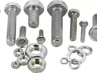 Screw Nut Washer Screws Nuts Washers M12 M16 M20 M24 3D model