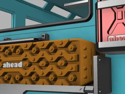 Crawler Cat 1 6x6 Expedition Cab - 1-10 RC body attachment 3D print model